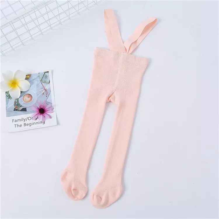 Plain Tights With Shoulder Straps for Newborn-3 years old