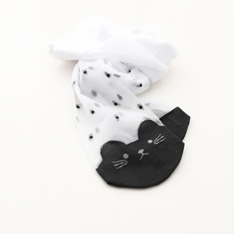 Cute Cat Girl Tights for Girls (1-9Y)