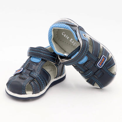 Boys' Eagle Orthopedic Sandals: PU Leather, Closed Toe