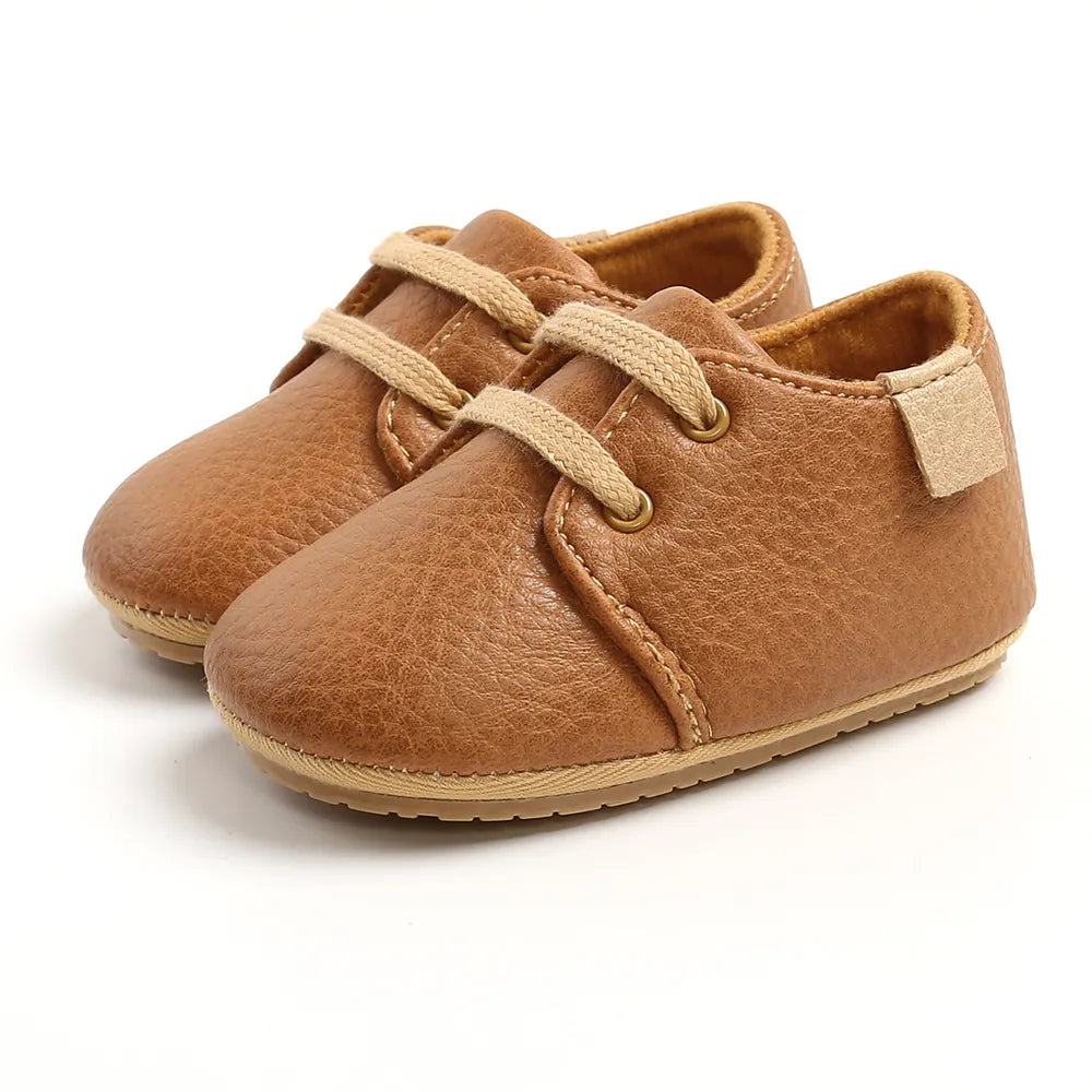 New Retro Leather Baby Shoes - Multicolor Toddler Moccasins