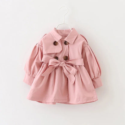 Cotton Trench Coat: Stylish Baby Girl Outerwear
