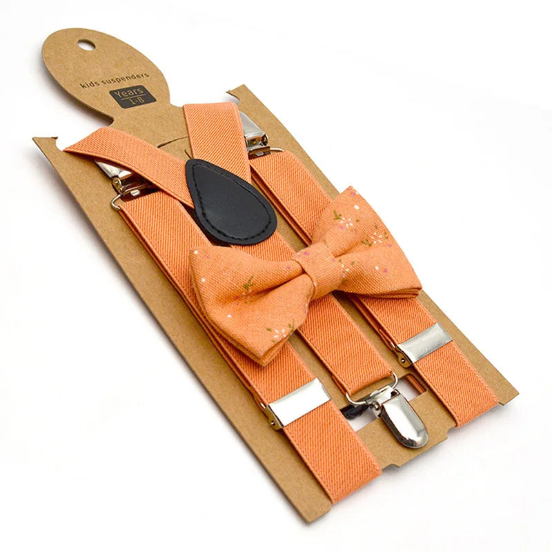 Bow Tie & Suspenders Set for Kids: Festive Elegance