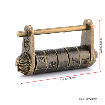 Chinese Vintage Bronze Keyed Padlock
