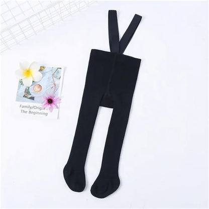 Plain Tights With Shoulder Straps for Newborn-3 years old