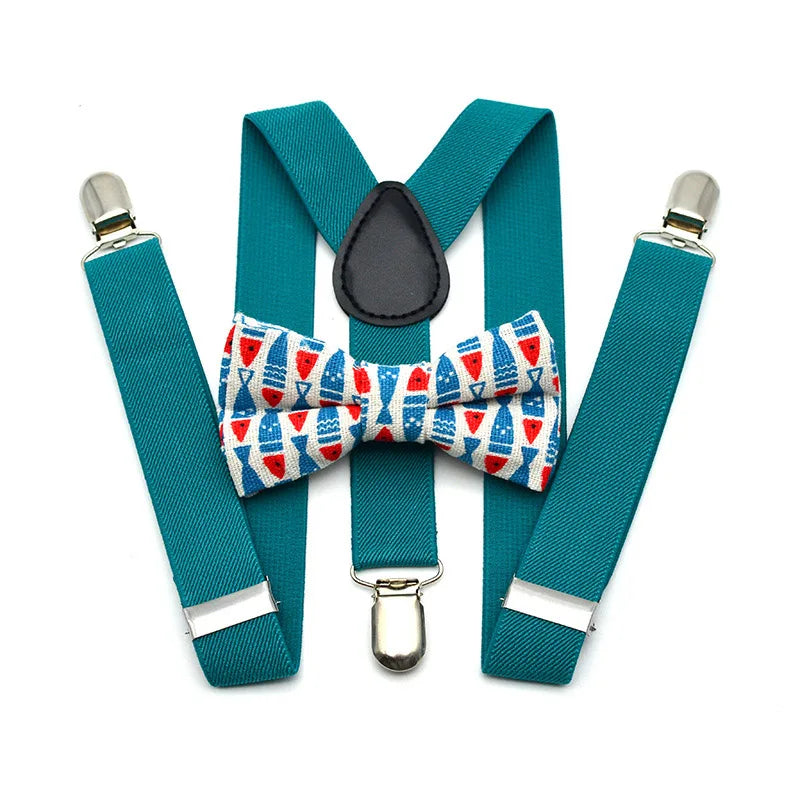 Bow Tie & Suspenders Set for Kids: Festive Elegance