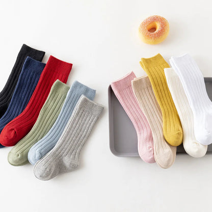 Baby Knee-High Socks: Plain Long Sock (Newborn-4 Years)