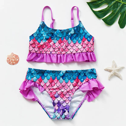 High-Quality Ruffle Toddler Girls' Bikini Set