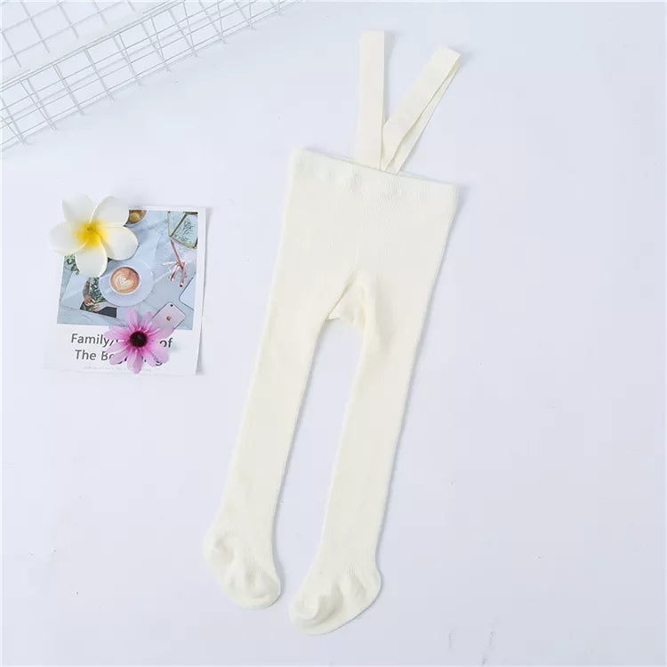 Plain Tights With Shoulder Straps for Newborn-3 years old