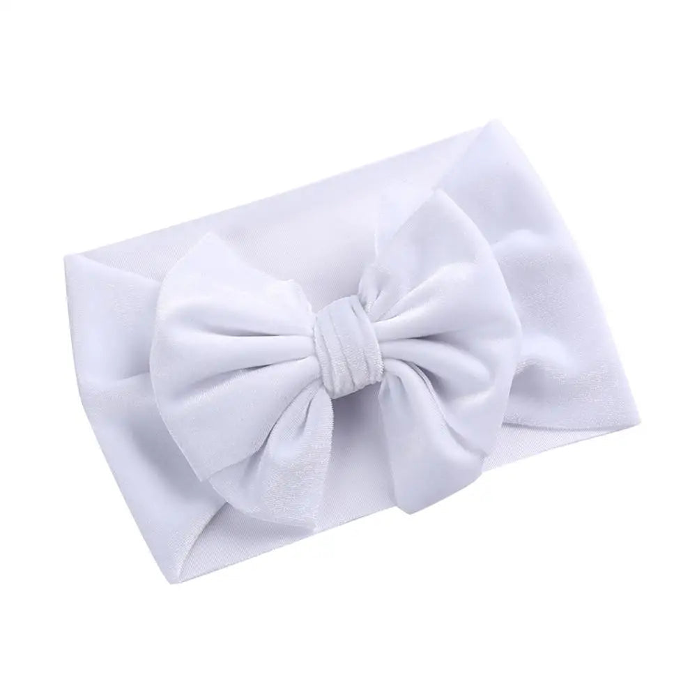 Solid Velvet Baby Bow Headband - Winter Hair Accessory