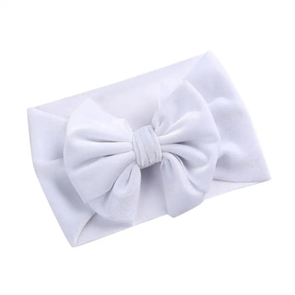 Solid Velvet Baby Bow Headband - Winter Hair Accessory