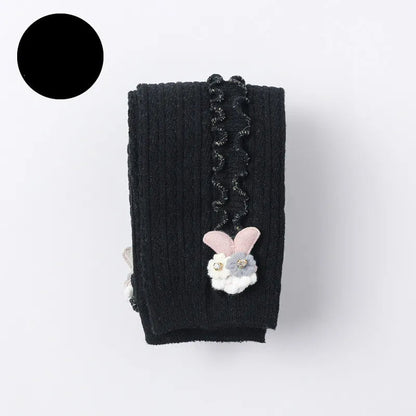 Cozy Ribbed Cotton Tights for Baby Girls - Stylish Warmth in Every Color