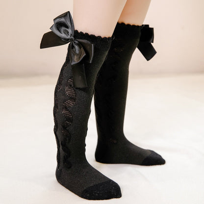 Socks of Cotton  With Big Bow Soft For Girls