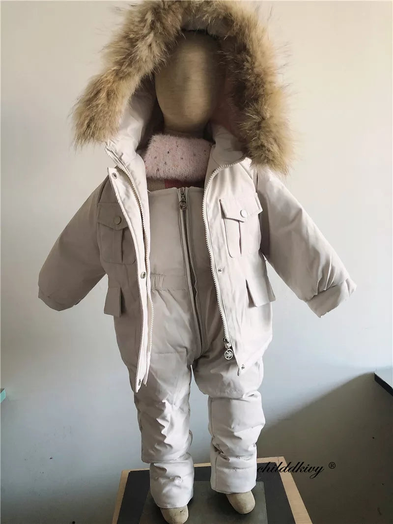 Children's Winter Set: Down Jacket + Jumpsuit