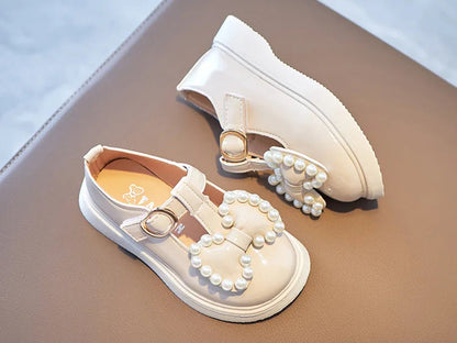 Girls Princess Flats with Bow-knot & Pearls