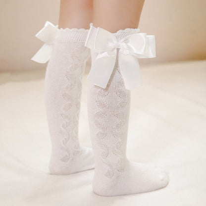 Socks of Cotton  With Big Bow Soft For Girls