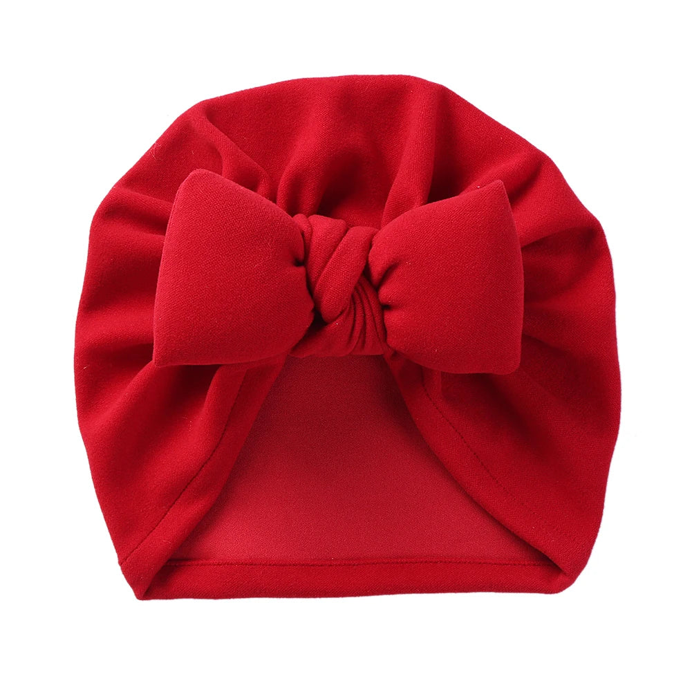 Cashmere Baby Hat: Warm Bow Topknot Bonnet