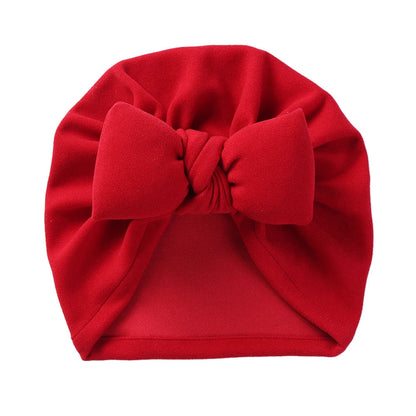 Cashmere Baby Hat: Warm Bow Topknot Bonnet