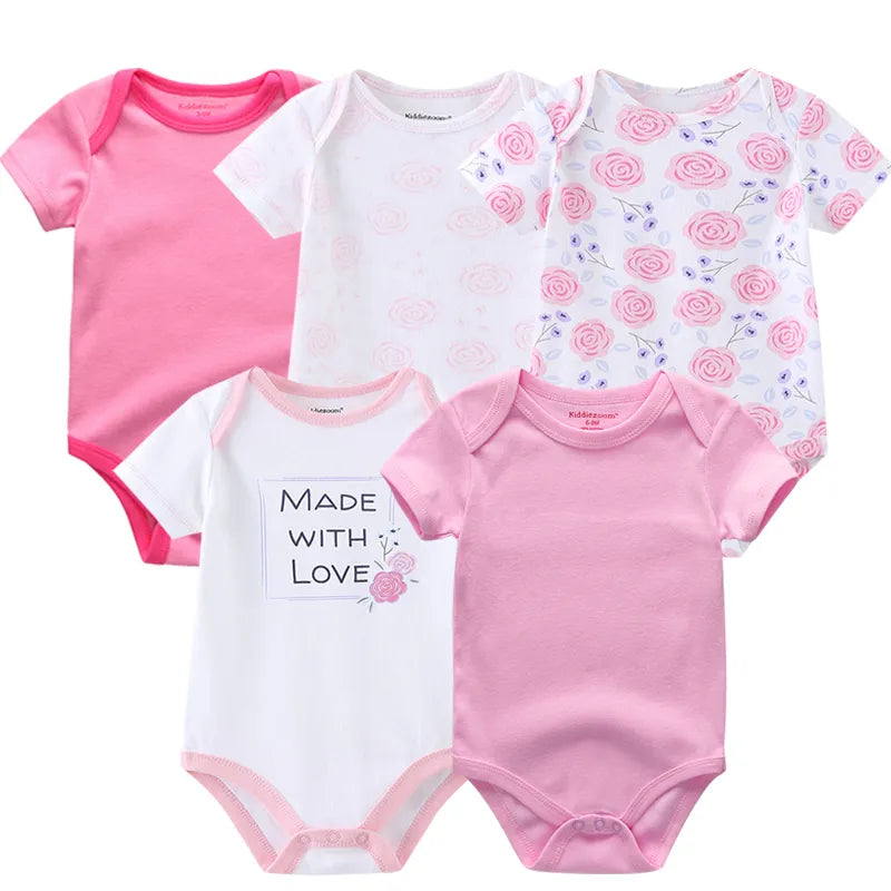 Bodysuits - Adorable Short Sleeve Overalls for Baby Girls