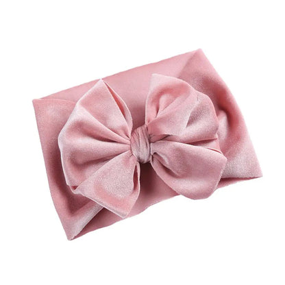 Solid Velvet Baby Bow Headband - Winter Hair Accessory
