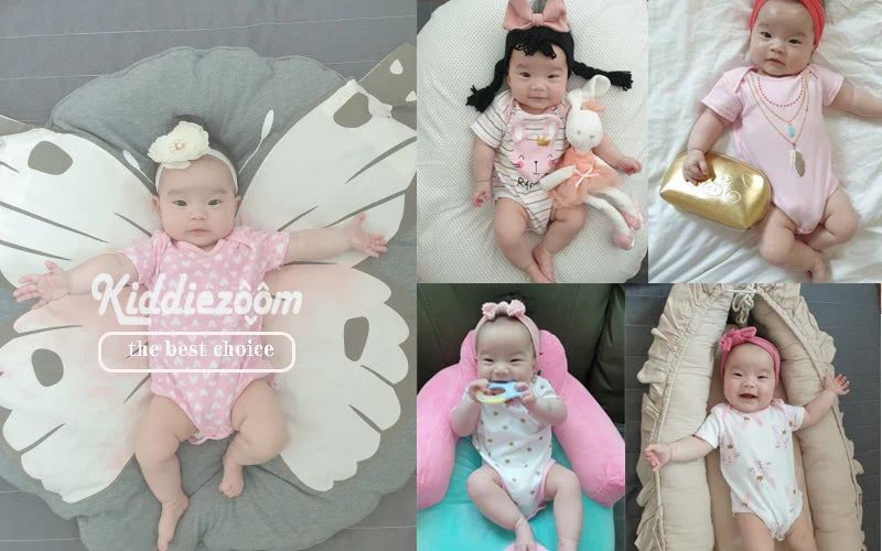 Bodysuits - Adorable Short Sleeve Overalls for Baby Girls