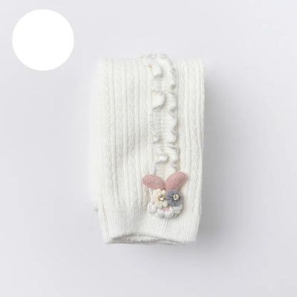 Cozy Ribbed Cotton Tights for Baby Girls - Stylish Warmth in Every Color