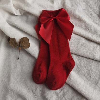Knee High Long With Big Bow Sock
