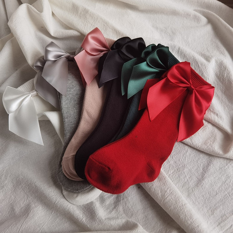 Knee High Long With Big Bow Sock
