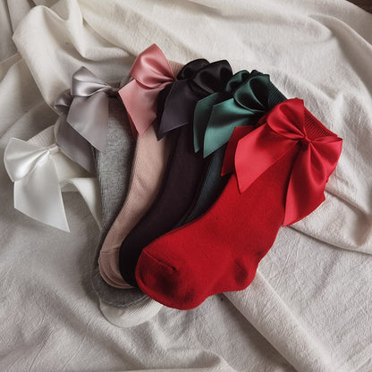 Knee High Long With Big Bow Sock