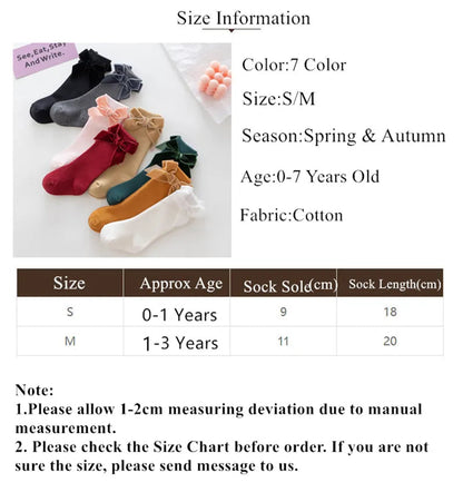Bow Knee High Socks for Baby Girls