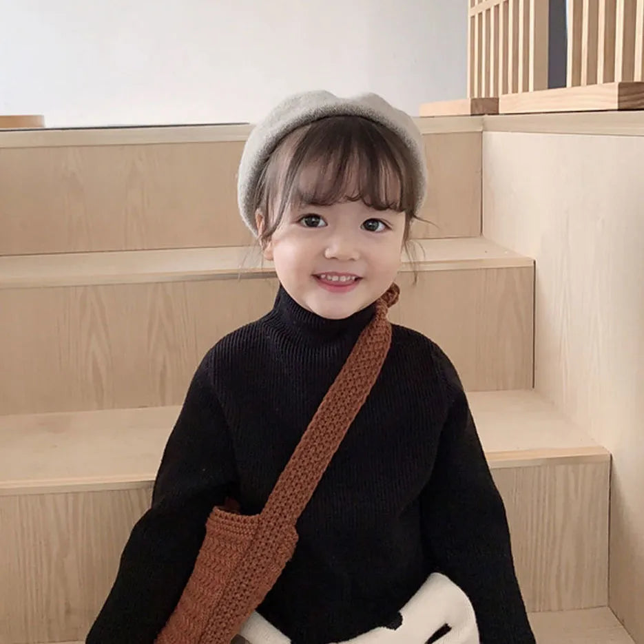 Baby Girls' Knitted Sweater: Warm & Stylish (1-7 Years)