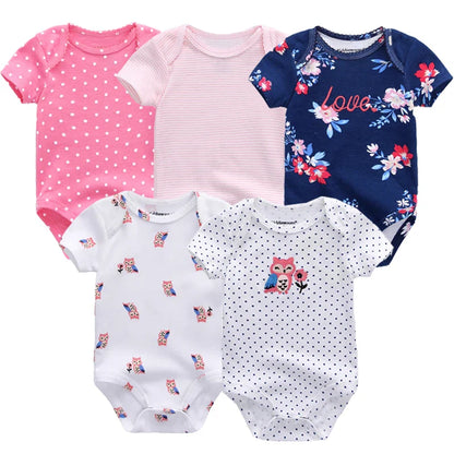 Bodysuits - Adorable Short Sleeve Overalls for Baby Girls