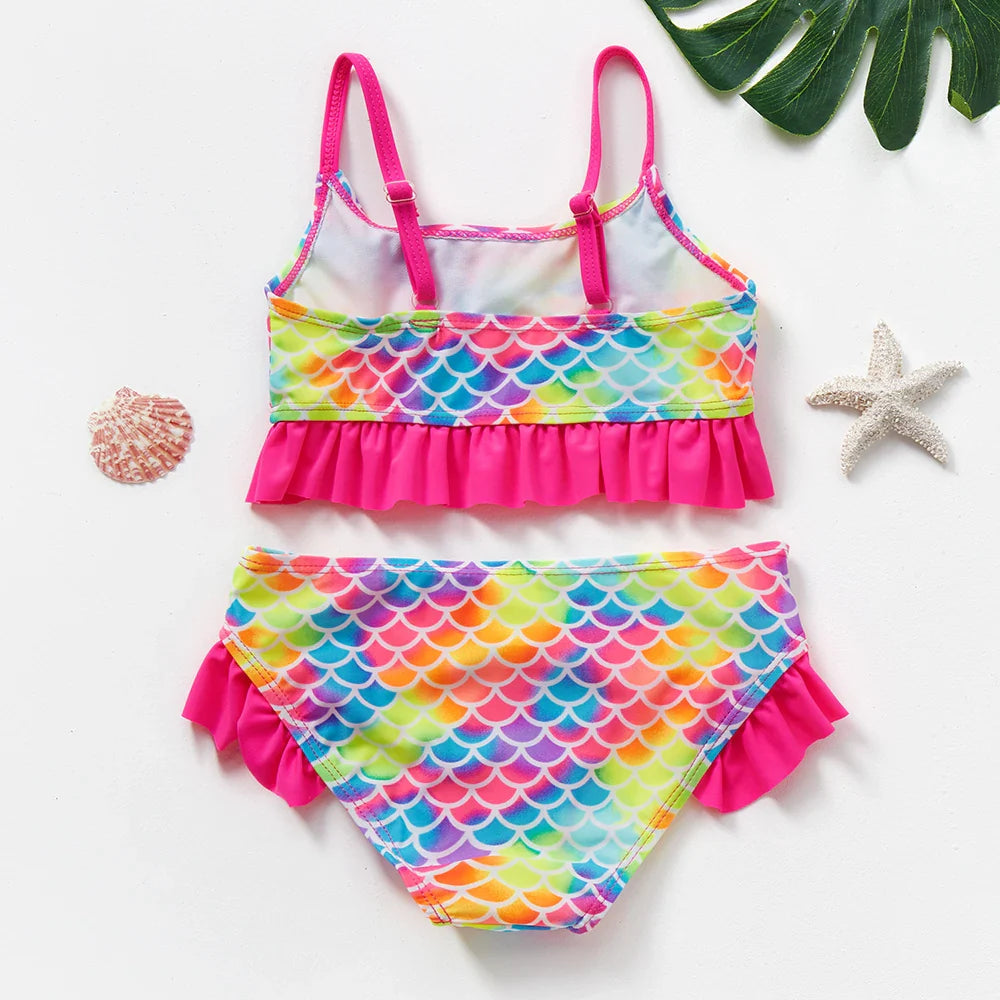 High-Quality Ruffle Toddler Girls' Bikini Set