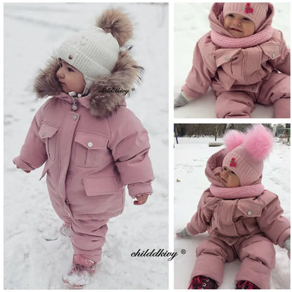 Children's Winter Set: Down Jacket + Jumpsuit