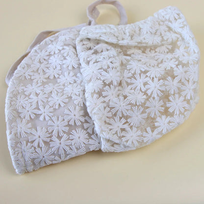 Summer Lace Flower Baby Hat: Princess Infant Sun Cap