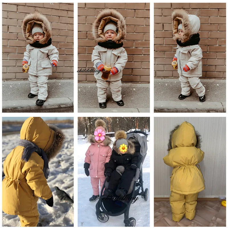 Children's Winter Set: Down Jacket + Jumpsuit