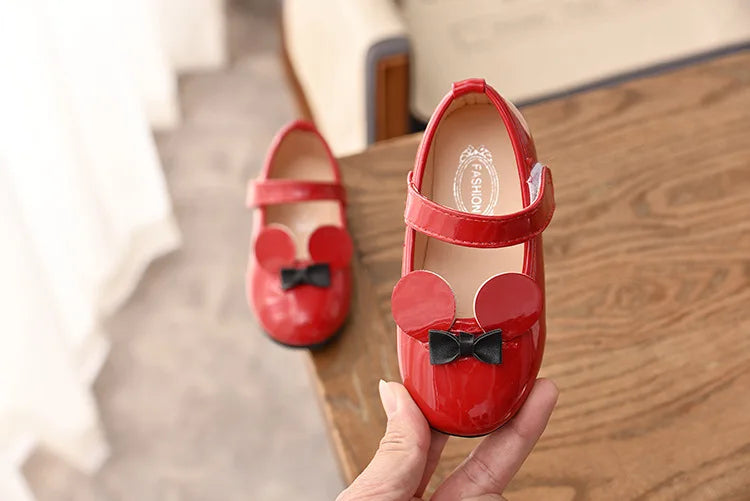 Soft PU Patent Leather Flats for Baby Girls
