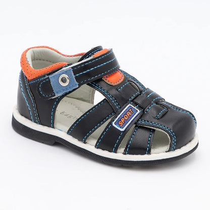 Boys' Eagle Orthopedic Sandals: PU Leather, Closed Toe