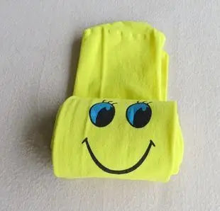Smiley face tights for girls