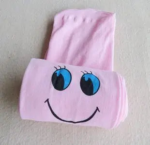 Smiley face tights for girls
