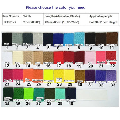 Elastic Baby Suspenders Y Back Clips on Size 2.5*65cm