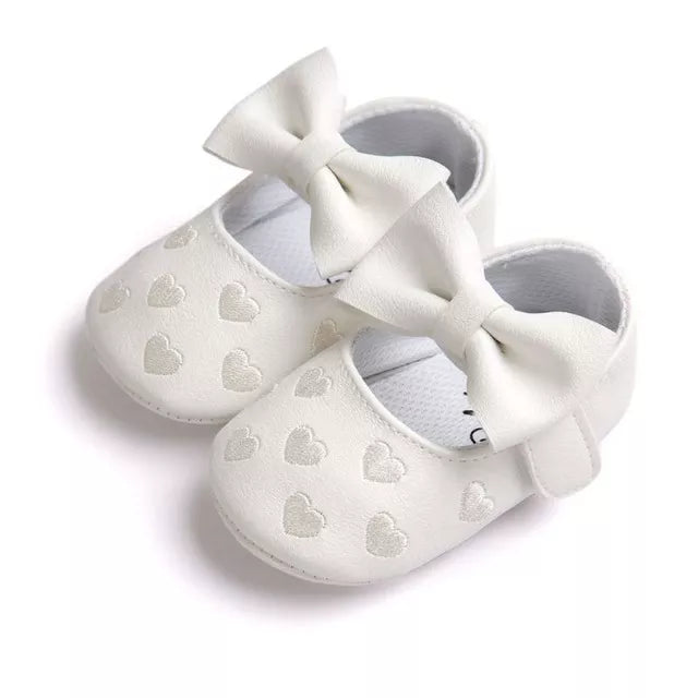 PU Leather Baby Moccasins - Bow Fringe Crib Shoes