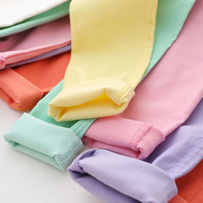Fashionable Candy-Colored Pencil Pants for Girls - Spring/Summer Vibes!