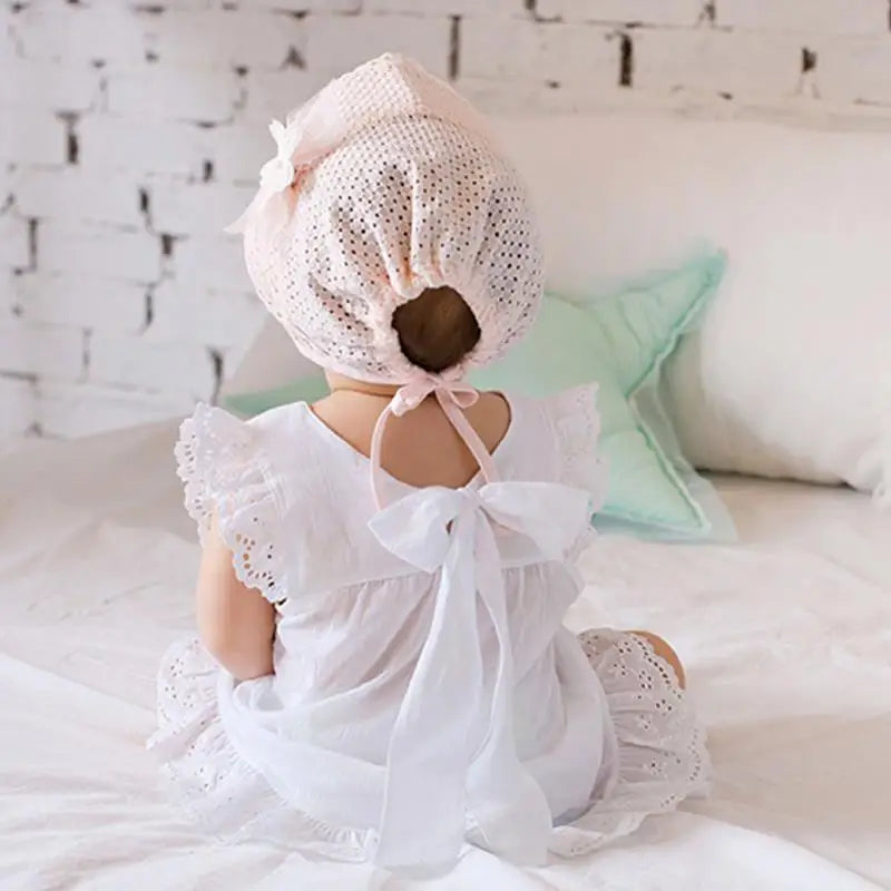 Summer Lace Flower Hollow Baby Cap: Cute Princess Hat