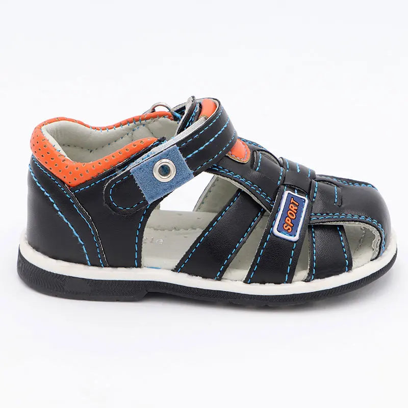 Boys' Eagle Orthopedic Sandals: PU Leather, Closed Toe