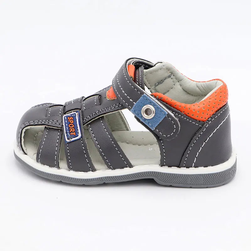 Boys' Eagle Orthopedic Sandals: PU Leather, Closed Toe