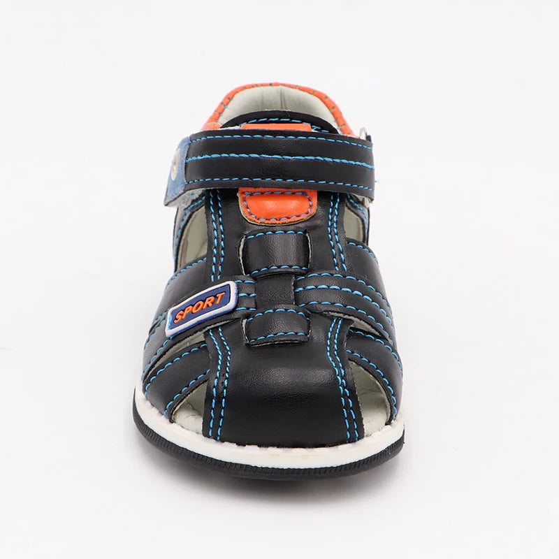 Boys' Eagle Orthopedic Sandals: PU Leather, Closed Toe