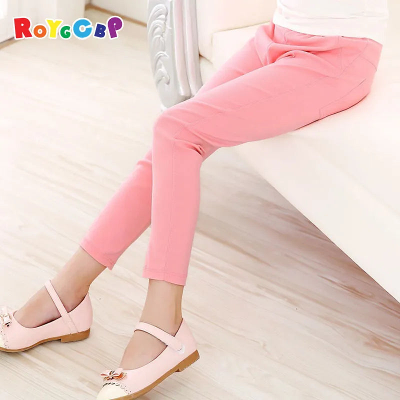Fashionable Candy-Colored Pencil Pants for Girls - Spring/Summer Vibes!