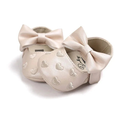 PU Leather Baby Moccasins - Bow Fringe Crib Shoes
