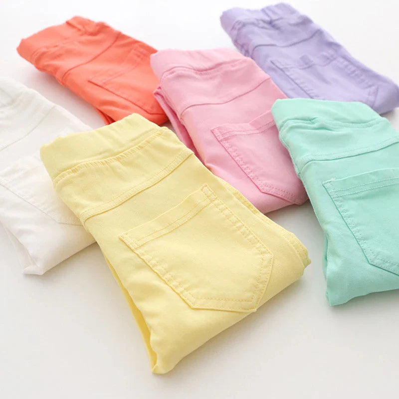 Fashionable Candy-Colored Pencil Pants for Girls - Spring/Summer Vibes!