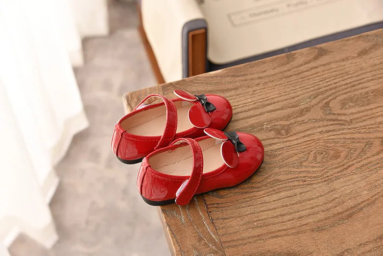 Soft PU Patent Leather Flats for Baby Girls